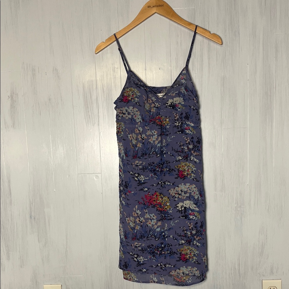 NWT Y2K American Eagle Purple Floral Mini Dress Size 4